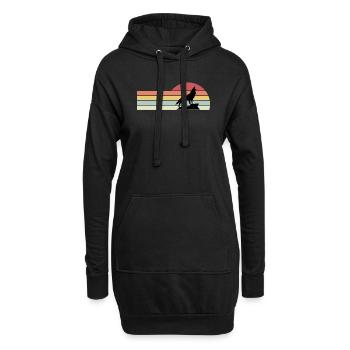 Wolf Rudel Tier Wölfe - Hoodie-Kleid - Schwarz - Vorne