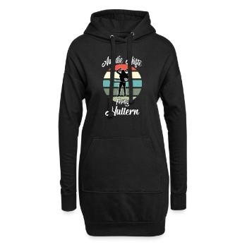 Hullern Workout Frauen Fitness Hula Sport - Hoodie-Kleid - Schwarz - Vorne
