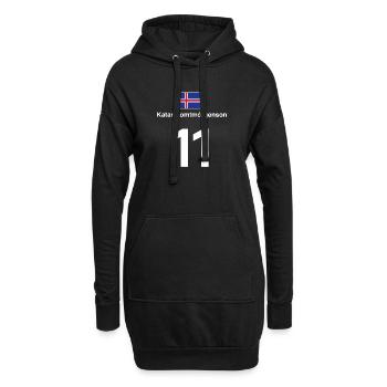 Island Sauf Trikot Fußball Saufen T-Shirt - Hoodie-Kleid - Schwarz - Vorne