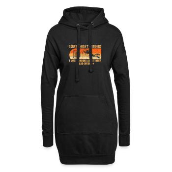Plongée de bière sort papa plongeur cadeau homme - Sweat-shirt à capuche long Femme - noir - Devant