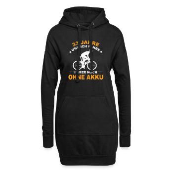 Fahrradfahrer Geschenk 33 Jahre Rentner Geburtstag - Hoodie-Kleid - Schwarz - Vorne