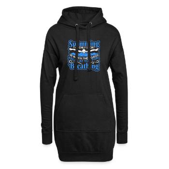 Swimming Coach Yells at You for Breathing - Hoodie-Kleid - Schwarz - Vorne