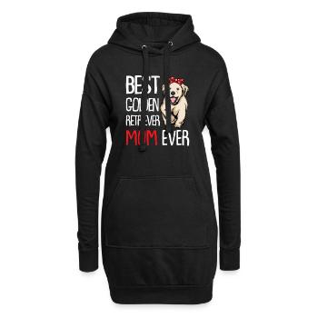 Golden Retriever | Golden Retriever - Sweat-shirt à capuche long Femme - noir - Devant