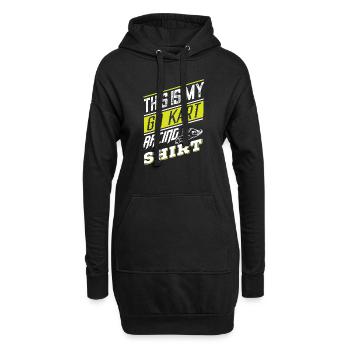 THIS IS MY GO KART RACING - Sweat-shirt à capuche long Femme - noir - Devant