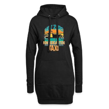 Retro Lastenbike Lastenfahrrad Kita Cargo Bike - Hoodie-Kleid - Schwarz - Vorne