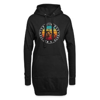 Ich bin nur selten Radlos - Hoodie-Kleid - Schwarz - Vorne
