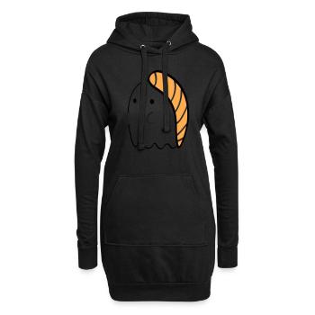 sushima - Sweat-shirt à capuche long Femme - noir - Devant