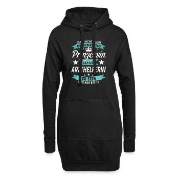 Arzthelferin Geschenk Prinzessin MFA Arztpraxis - Hoodie-Kleid - Schwarz - Vorne