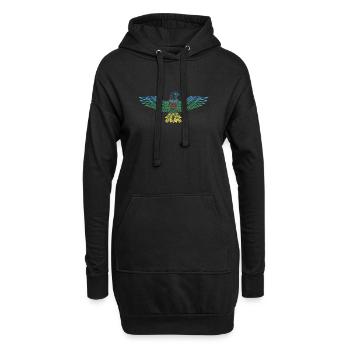 Amazigh Imazighen Flagge Adler Nordafrika Geschenk - Hoodie-Kleid - Schwarz - Vorne