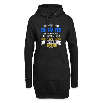 Lustiger Spruch Weltbester Einkäufer Disponent - Hoodie-Kleid - Schwarz - Vorne