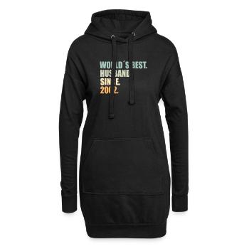 Best husband since 2002 19th wedding anniversary - Hoodie Dress - black - Front
