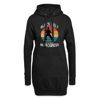 Cool vintage karaté MMA Retro Shotokan Karaté - Sweat-shirt à capuche long Femme - noir - Devant