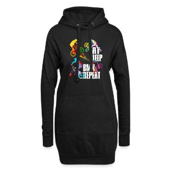 BMX Stunt Freestyle Radsport Fahrrad Halfpipe Bike - Hoodie-Kleid - Schwarz - Vorne