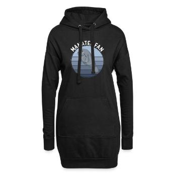 Seekuh-Fan - Hoodie-Kleid - Schwarz - Vorne