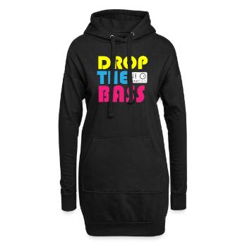 Drop the Bass Drum and Bass DJ Musik - Hoodie-Kleid - Schwarz - Vorne