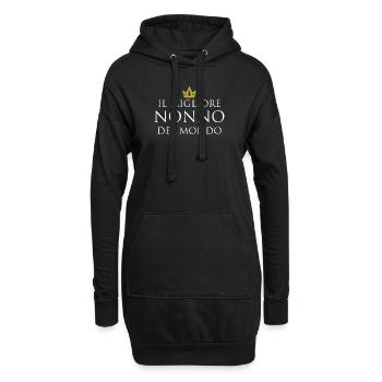 Il Migliore Nonno de Mondo - Sweat-shirt à capuche long Femme - noir - Devant