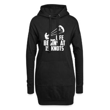 Kite Kiteboarding Kitesurfer cadeau - Sweat-shirt à capuche long Femme - noir - Devant