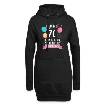 70 Jahre alt 70 Jährige 70 Jähriger 70. Geburtstag - Hoodie-Kleid - Schwarz - Vorne