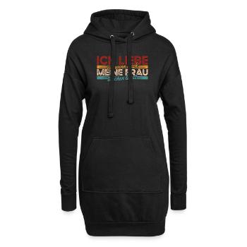 Tauchen Taucher - Hoodie-Kleid - Schwarz - Vorne