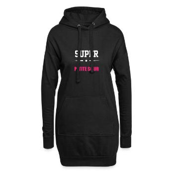 Super petite soeur - Sweat-shirt à capuche long Femme - noir - Devant