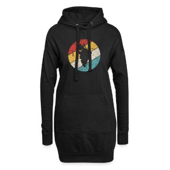 Obst Trauben Wein Traube Weinrebe Retro Geschenk - Hoodie-Kleid - Schwarz - Vorne