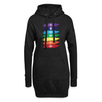 SIEBEN CHAKREN - Hoodie-Kleid - Schwarz - Vorne