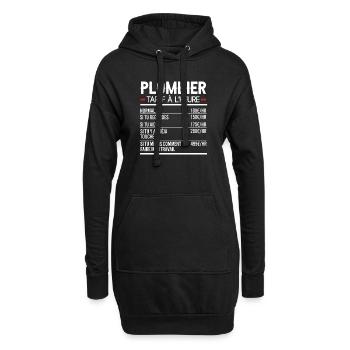 Plombier Idée Cadeau Humour Plomberie - Sweat-shirt à capuche long Femme - noir - Devant