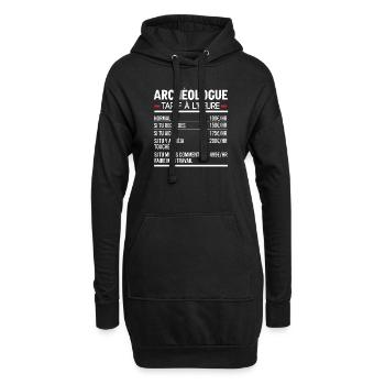 Archéologue Idée Cadeau Humour - Sweat-shirt à capuche long Femme - noir - Devant