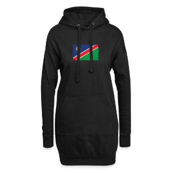 Namibia Herzschlag Flagge Vintage Namibia - Hoodie-Kleid - Schwarz - Vorne