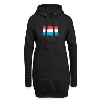 Luxembourg Herzschlag Flagge Vintage Luxembourg - Sweat-shirt à capuche long Femme - noir - Devant