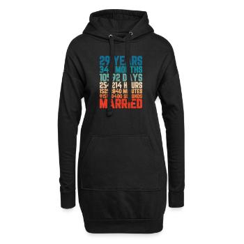 29 Jahre verheiratet Hochzeit Ehe Spruch Geschenk - Hoodie-Kleid - Schwarz - Vorne