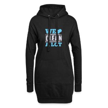 We Clean A Lot - Hoodie-Kleid - Schwarz - Vorne
