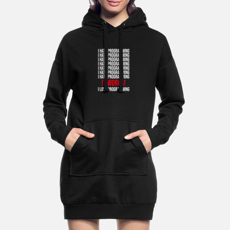 Programmer I hate programming Hoodie Dress