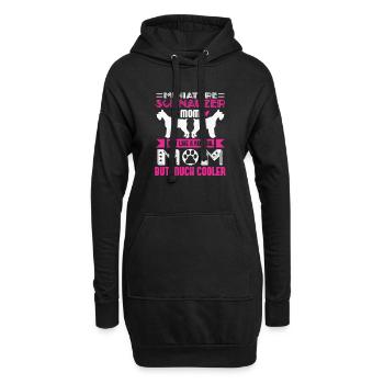 Miniature Schnauzer Mom Just Like A Normal Mom - Hoodie-Kleid - Schwarz - Vorne