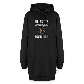 Tu comptes ton énergie J’aime physique physicien - Sweat-shirt à capuche long Femme - noir - Devant