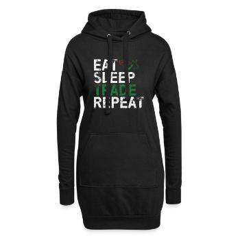 Eat Sleep Trade Repeat Day Stock Trading Fan Stock - Hoodie Dress - black - Front
