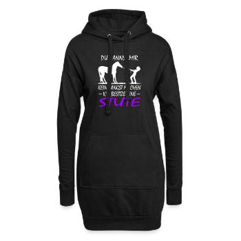Du kannst mir keine Angst machen Pferd Stute - Hoodie-Kleid - Schwarz - Vorne