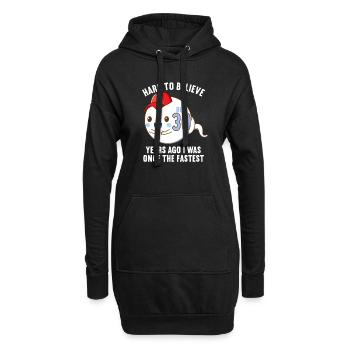 30 Jahre vor 30 Jahren schnellste 30. Geburtstag - Hoodie-Kleid - Schwarz - Vorne
