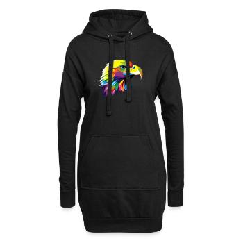 just a boy who loves eagles Vogel Adler - Hoodie-Kleid - Schwarz - Vorne