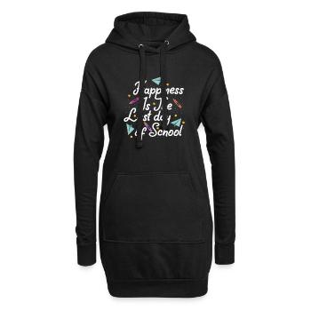 Letzter Schultag - Hoodie-Kleid - Schwarz - Vorne