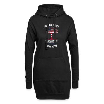 Racines néerlandaises cultivées aux États-Unis Pays-Bas Amérique États-Unis - Sweat-shirt à capuche long Femme - noir - Devant