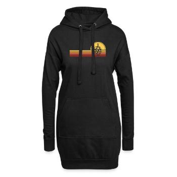 Hopfen - Hoodie-Kleid - Schwarz - Vorne