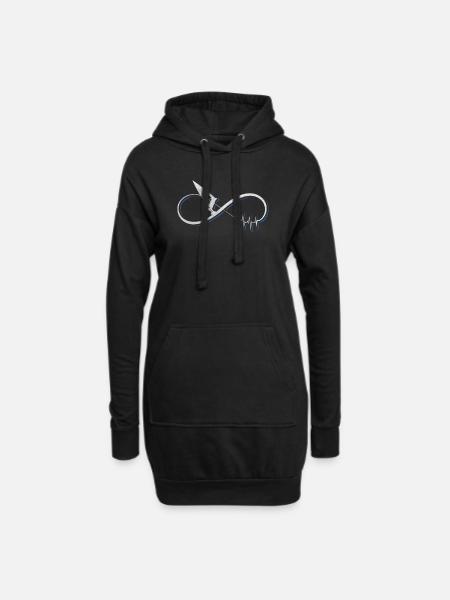 Ich liebe Windsurfen Geschenk / Design - Hoodie-Kleid - Schwarz