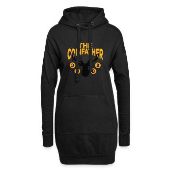 Noël que je souhaite pour Bitcoin - Sweat-shirt à capuche long Femme - noir - Devant
