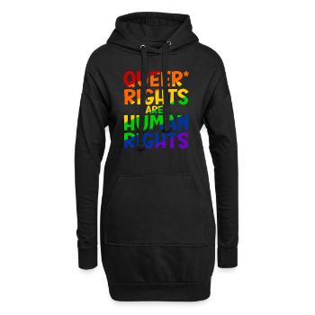 Queer Rights are Human Rights - Hoodie-Kleid - Schwarz - Vorne
