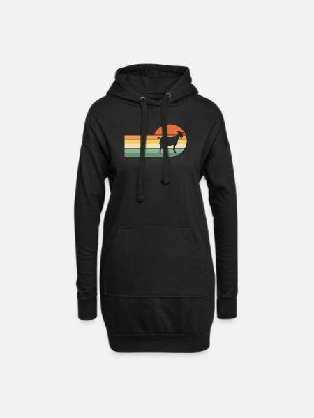 Ziege - Hoodie-Kleid - Schwarz