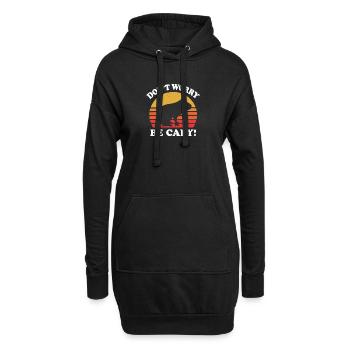 Capybara - Hoodie-Kleid - Schwarz - Vorne