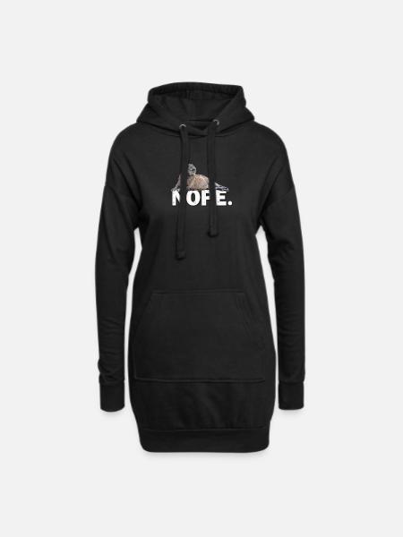 Capybara - Hoodie-Kleid - Schwarz