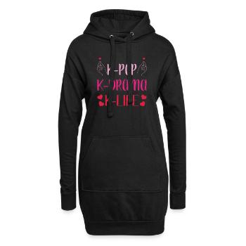 Kdrama K-Drame K Drame Séoul Kpop K-Pop Hallyu - Sweat-shirt à capuche long Femme - noir - Devant