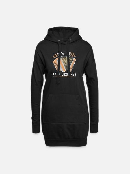 Bin Da Kann Losgehen Steirische Harmonika Quetschn - Hoodie-Kleid - Schwarz